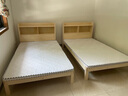 千鵬（QIANPENG） 床 實(shí)木床 雙人床單人床臥室儲物女兒孩童床男家具套裝 原木無(wú)漆床+5cm棕墊 1.2米*1.9米 曬單實(shí)拍圖