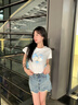 斤慕破洞毛邊牛仔短褲女百搭夏季薄款高腰顯瘦辣妹熱褲潮ins M(95-105斤) 曬單實拍圖