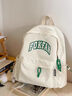 沫子書(shū)包初中女生韓系學(xué)院風(fēng)2025新款雙肩包女旅游輕便中學(xué)生百搭背包 白色+眼鏡狗掛件 曬單實(shí)拍圖