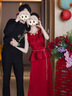 枝己新中式秀禾服新娘2025新款結婚禮服訂婚衣服女回門出閣服敬酒服 HF058(贈隨機腰帶1條) M 曬單實拍圖