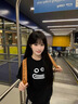 佐敘美式黑色純棉短袖t恤女夏季新款笑臉設(shè)計感小眾高街寬松半袖上衣 黑色 L （101-115斤） 曬單實拍圖