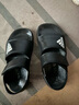 阿迪達(dá)斯（adidas）夏季男童涼鞋女童小童簡(jiǎn)約經(jīng)典兒童休閑運(yùn)動(dòng)沙灘鞋 GW0344黑 曬單實(shí)拍圖