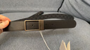 GUCCI古馳飾長(zhǎng)方形搭扣雙面腰帶3.5厘米寬[七夕禮物] 黑色 95cm 曬單實(shí)拍圖