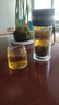 富光紫金抗菌泡茶杯 玻璃杯 雙層玻璃茶杯 茶水分離杯 辦公泡茶水杯子 藍(lán)色 240ml【銀離子納米抗菌款】 曬單實(shí)拍圖