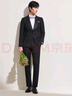 報(bào)喜鳥婚慶西服上衣男士正裝羊毛西褲KEBB241080黑48A 曬單實(shí)拍圖
