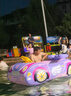 swimbobo嬰兒游泳圈 卡通兒童游泳圈 粉色小車寶寶坐艇游泳裝備坐圈K2004 曬單實拍圖