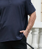 帝賓澤大碼Polo衫男加肥加大寬松肥佬涼感商務(wù)休閑翻領(lǐng)T恤 黑色 2XL 曬單實(shí)拍圖