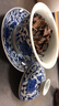末都景德鎮(zhèn)手工手繪纏枝蓮陶瓷泡茶碗中式復(fù)古青花瓷三才蓋碗茶杯單個(gè) 【仿古】纏枝蓮[元寶]蓋碗150ml 曬單實(shí)拍圖