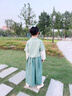 佐緋絡2052漢服幼兒園古風演出服女童古裝書童開筆禮三字經(jīng)男童國學服 嬉竹長衫+頭飾 男女 100 曬單實拍圖