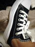 匡威（Converse）厚底鞋女鞋新款70S低幫帆布鞋松糕鞋云朵Move增高硫化鞋小個子 570256C 經典黑 37.5 /7 曬單實拍圖