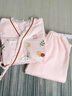 家の時光家時光月子服夏季薄款產(chǎn)后純棉紗布孕婦哺乳睡衣懷孕期待產(chǎn)家居服 溫柔粉（自帶胸墊） L【建議125-145斤左右穿著】 曬單實(shí)拍圖