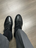 他她（TATA）商務(wù)休閑皮鞋男士打孔透氣德比鞋牛津鞋2025夏新NFZ01BM5 黑色 40 曬單實(shí)拍圖