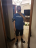 鴻星爾克（ERKE）運動套裝男休閑服飾冰絲速干短袖t恤男短褲子跑步訓練健身服男裝 冰泉藍(1323)+正黑（6050） XL 曬單實拍圖