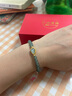 蔻小姐天然A貨冰種藍(lán)水翡翠葫蘆手串高冰透玉石國風(fēng)手鏈小米珠女禮物 5mm 14cm手圍 曬單實拍圖