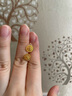 夢金園黃金耳飾七彩太陽花金絲纏繞足金耳釘 送女友生日禮物 約1.56g 曬單實拍圖