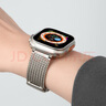 古美適用于蘋果手表ultra2表帶s10磁吸s9金屬iwatch s8不銹鋼防刮apple watch腕帶ultra二代米蘭尼斯 鈦金色【編織磁吸款】 Ultra49/46/45/44/42mm 曬單實拍圖