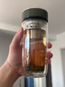 萬(wàn)象（WANXIANG）雙層弧形玻璃杯男女士V270帶濾網(wǎng)水杯橄欖色360ml便攜車(chē)載泡茶杯 曬單實(shí)拍圖