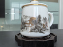 金鑲玉陶瓷辦公杯專用喝茶杯子茶水分離大容量馬克杯禮盒裝 水墨雅韻 曬單實(shí)拍圖