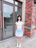 小豬彼特女童網(wǎng)球套裝速干運(yùn)動(dòng)服兒童冰絲涼感短袖大童百褶裙子羽毛球訓(xùn)練 6126漸變 170 cm 曬單實(shí)拍圖