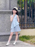 優(yōu)優(yōu)1點（Yoyo one）女童網(wǎng)球裙子速干連衣裙夏季新款兒童冰絲涼感運動裙 6142藍色速干連衣裙 150 150cm 曬單實拍圖