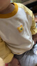 嘟嘟家【7A抑菌】兒童t恤卡通秋裝男童長袖衣服洋氣潮女童秋季上衣時(shí)髦 黃色 90 曬單實(shí)拍圖
