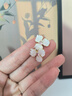 伊燦韓國甜美粉色花朵鋯石耳釘女小眾設(shè)計(jì)感高級(jí)耳環(huán)2025新款爆款耳飾 粉色 曬單實(shí)拍圖