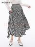 moussy 女裝新品文藝感不規(guī)則格紋半身裙028ISA30-3021 165花紋灰色 S 曬單實(shí)拍圖