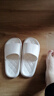 【王牌單品 情侶菱格紋拖鞋】厚底拖鞋女室內(nèi)家居款浴室涼拖鞋男 米白 38-39 曬單實拍圖
