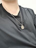 GRAYCEWODY999純銀足銀九宮八卦牌可旋轉(zhuǎn)吊墜項鏈男士潮女感掛飾 吊墜+麻鏈(60CM)同款 曬單實拍圖