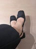 CHARLES&KEITH25夏新品方頭粗跟蝴蝶結(jié)涼鞋芭蕾舞鞋CK1-60361560 BLACK TEXTURED黑色紋理 37 （235） 曬單實拍圖