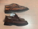 百麗通勤商務(wù)皮鞋2025男牛皮褶皺增高休閑鞋A1373AM4 棕色2  43 曬單實(shí)拍圖