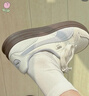 彪馬（PUMA）經典復古透氣防滑休閑鞋男女情侶低幫運動鞋INDOOR401360 白-藍紫色-米灰色-04 38 曬單實拍圖