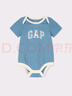 GAP嬰兒夏季款棉質(zhì)撞色短袖連體衣兒童裝哈衣爬服505556 曬單實(shí)拍圖