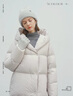 三彩2024冬季新款蓄熱保暖鵝絨服連帽寬松面包服羽絨服外套女 大象灰 M 160/84A 曬單實(shí)拍圖