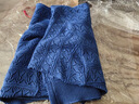 皮爾卡丹（pierre cardin）2025新品桑蠶絲短袖t恤女夏季母親洋氣大號圓領(lǐng)寬松遮肚針織上衣 藍(lán)色 M95-107斤 曬單實拍圖