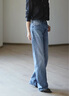 Calvin KleinJeans25春夏新款女士美式復古潮流ck寬松微彈洗水牛仔褲47B928G U3M-牛仔淺藍 26 曬單實(shí)拍圖