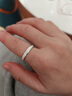 DRAGBOLL鉑金對戒PT950情侶對戒純銀戒指結婚求婚紀念日送女友生日禮物 輕奢款-星河情侶女戒【活口自由調節】 曬單實(shí)拍圖