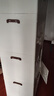 歐軒 雙開(kāi)門(mén)收納柜子 兒童衣柜 寶寶玩具儲物柜 衣服書(shū)本整理柜折疊箱 75寬面（免安裝/可折疊)奶白色 四層（帶滑輪） 曬單實(shí)拍圖