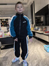 左西童裝男童運動(dòng)套裝2025新款秋裝外套褲子秋季兒童兩件套 黑色 130 曬單實(shí)拍圖