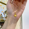 中國黃金（CHINA GOLD）三生有杏黃金項(xiàng)鏈女足金吊墜七夕情人節(jié)禮物送女朋友老婆生日實(shí)用 三生有幸足金吊墜【贈銀鏈】 曬單實(shí)拍圖