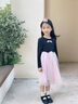 巴拉巴拉balaOne童裝兒童裙子女童連衣裙2025秋新款中幼童甜美拼接網(wǎng)紗裙 紅黑色調00369 130 曬單實(shí)拍圖