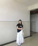 MR.KA白色蛋糕裙2025夏季高腰a字芭蕾風(fēng)裙子小個(gè)子蕾絲半身裙女長(cháng)裙 白色【款】 常規 L 【建議110-120斤】 曬單實(shí)拍圖