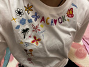 燦圖白色卡通印花純棉短袖t恤女夏季高級(jí)感半袖打底衫重磅半袖上衣服 白色 XL 【建議120-140斤】 曬單實(shí)拍圖