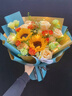艾斯維娜鮮花速遞向日葵混搭花束生日禮物全國(guó)同城配送 向日葵香檳韓式花束 曬單實(shí)拍圖