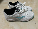 美津濃（MIZUNO）排球鞋綜合室內外訓練鞋男女款網(wǎng)羽毛球鞋乒乓球鞋透氣減震運動(dòng)鞋 V1GA218111白/綠 37=235MM 曬單實(shí)拍圖