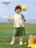 齊齊熊男童短袖套裝夏裝兒童2024新款夏季運(yùn)動(dòng)服polo衫小童男寶寶 曬單實(shí)拍圖