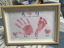 諳諺 滿(mǎn)月紀念手足印嬰兒百天周歲手腳印畫(huà)一家四口全家福三手足情深 A4【我們哥哥妹妹】+印泥 曬單實(shí)拍圖