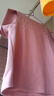 德瑪納簡(jiǎn)約風(fēng)圓領(lǐng)空氣層t恤女泡泡袖彈力女式t恤 皮粉 XL  曬單實(shí)拍圖
