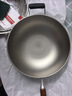 華炊（HUACHUI）無涂層物理不粘鈦鍋炒鍋圓底輕便廚具燃氣灶適用 櫸木炳純鈦炒鍋【熱賣規(guī)格】 32cm 曬單實拍圖