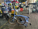 KaFeiDi小布三折疊自行車(chē)16寸K9速成人學(xué)生超輕便攜復古城市折疊車(chē)單車(chē) 云朵藍彎把 9速 16英寸 曬單實(shí)拍圖